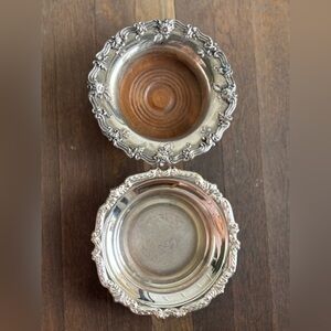 Ornate Silver-Plated Decorative Bowls - Pair